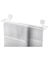 Toalheiro Duplo com Fixação Parafuso 45cm x 9,5 cm x 6 cm Branco Fosco - Ela Decora